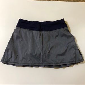 Lululemon pace setter skirt navy striped size 2